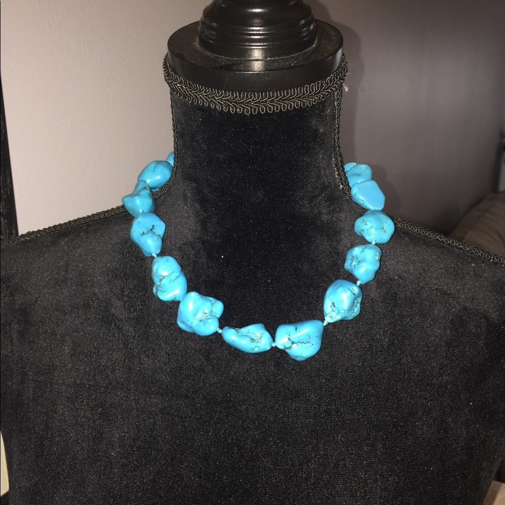 Tibetan Turquoise hand tied necklace